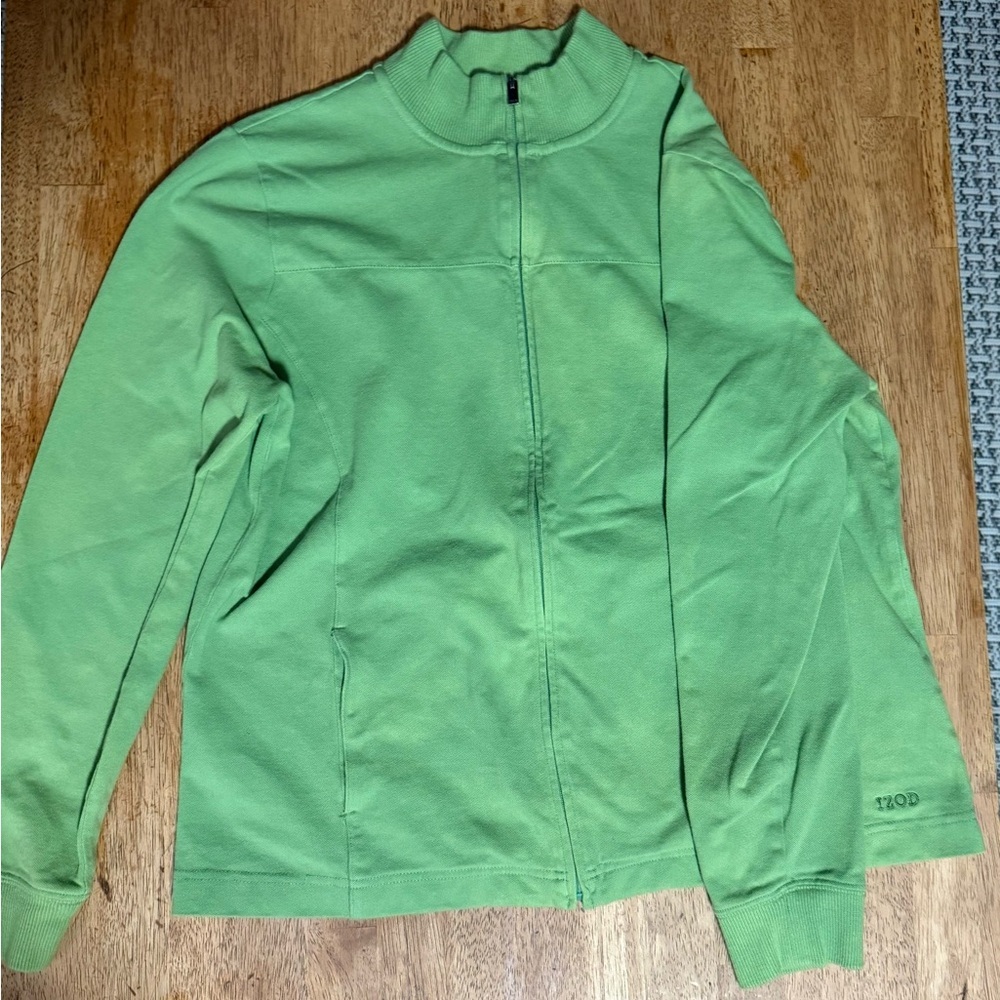 Izod Light Green zip up jacket